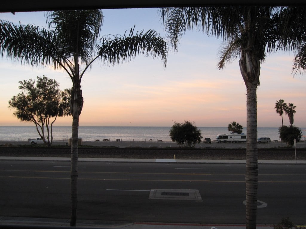 View of the beach from our hotel