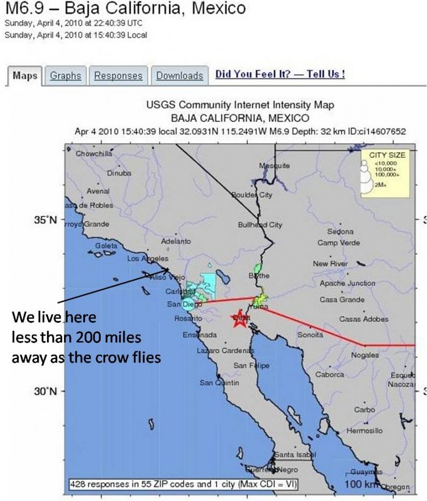 Earthquake Mexicali Mexico 4th April 2010