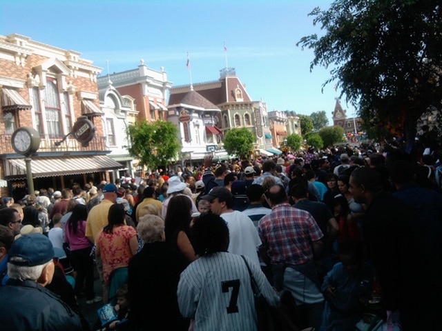 Evacuating Disneyland 4th April 2010