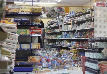 Grocery store downtown Calexico California Earthquake 4th April 2010