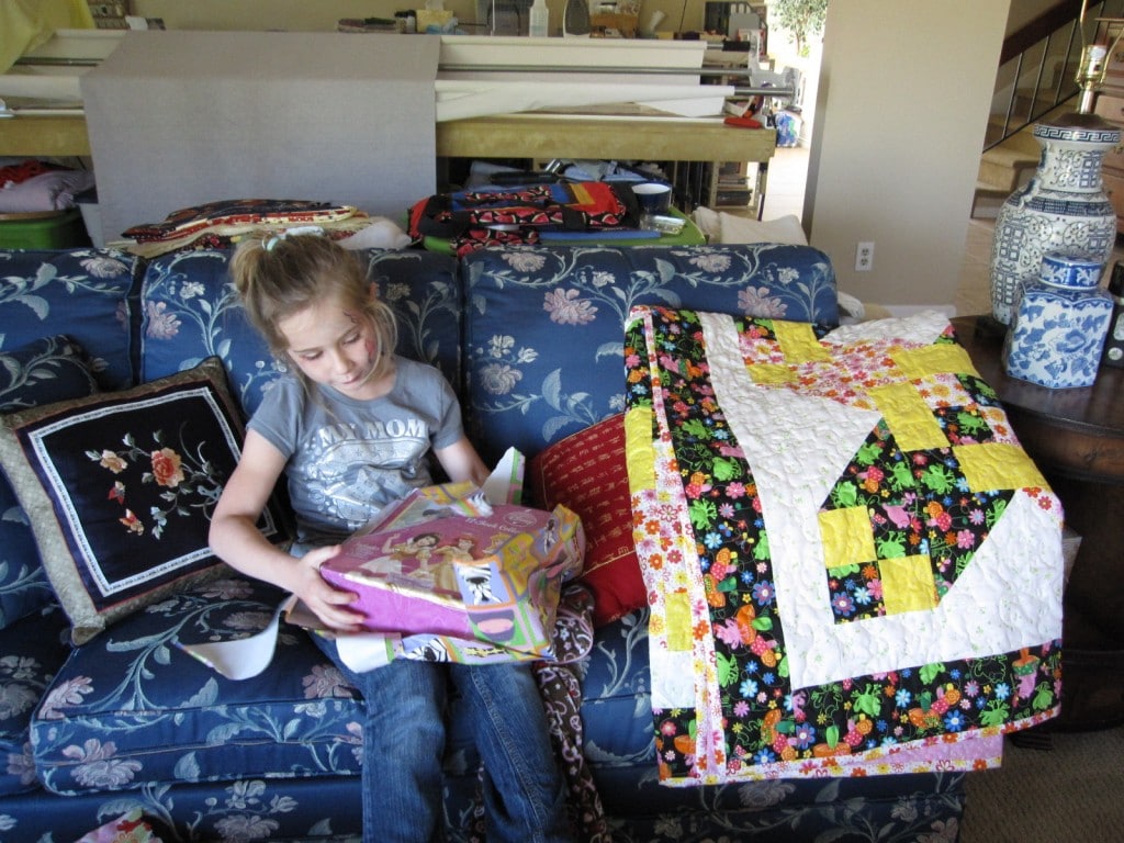 Books and a quilt to cuddle under