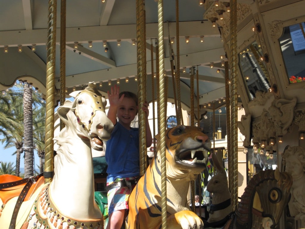 Lauren on the merry go round