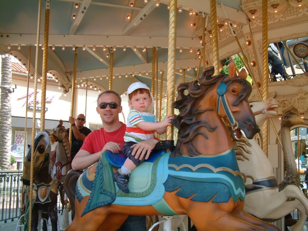 On the Carousel at Irvine Spectrum Shopping Center