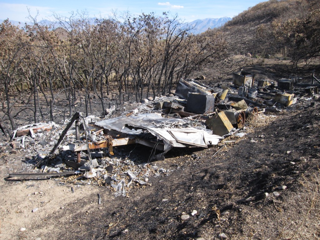 Fire in Herriman, Trailer Remains