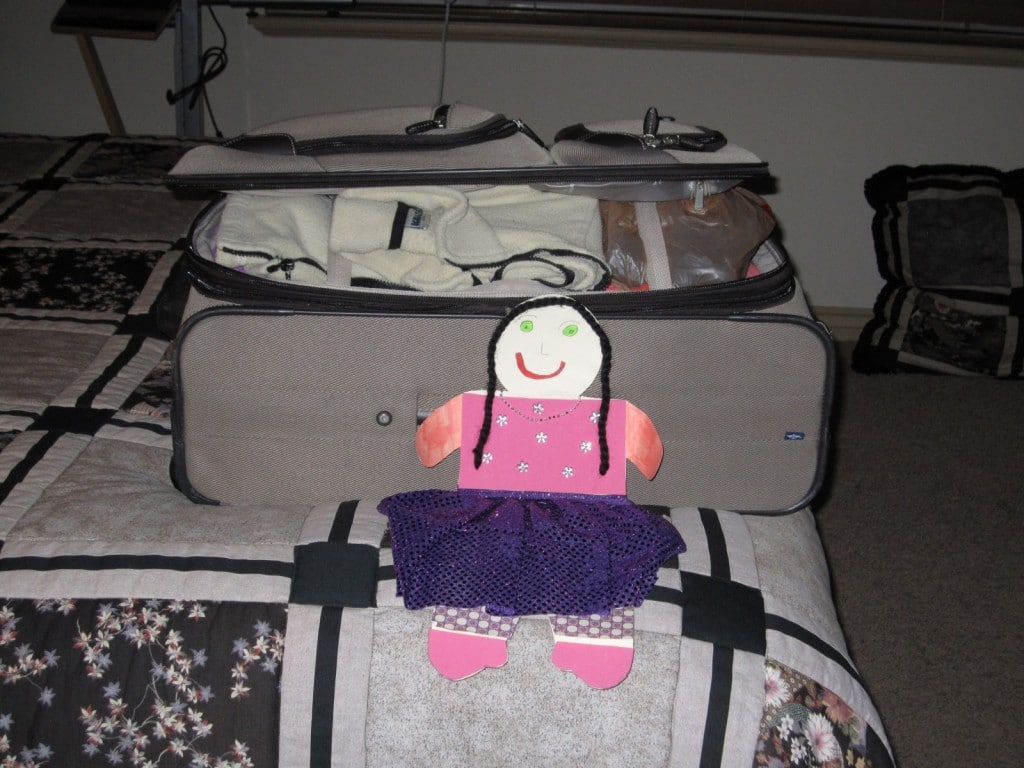 Me with Nana's suitcase